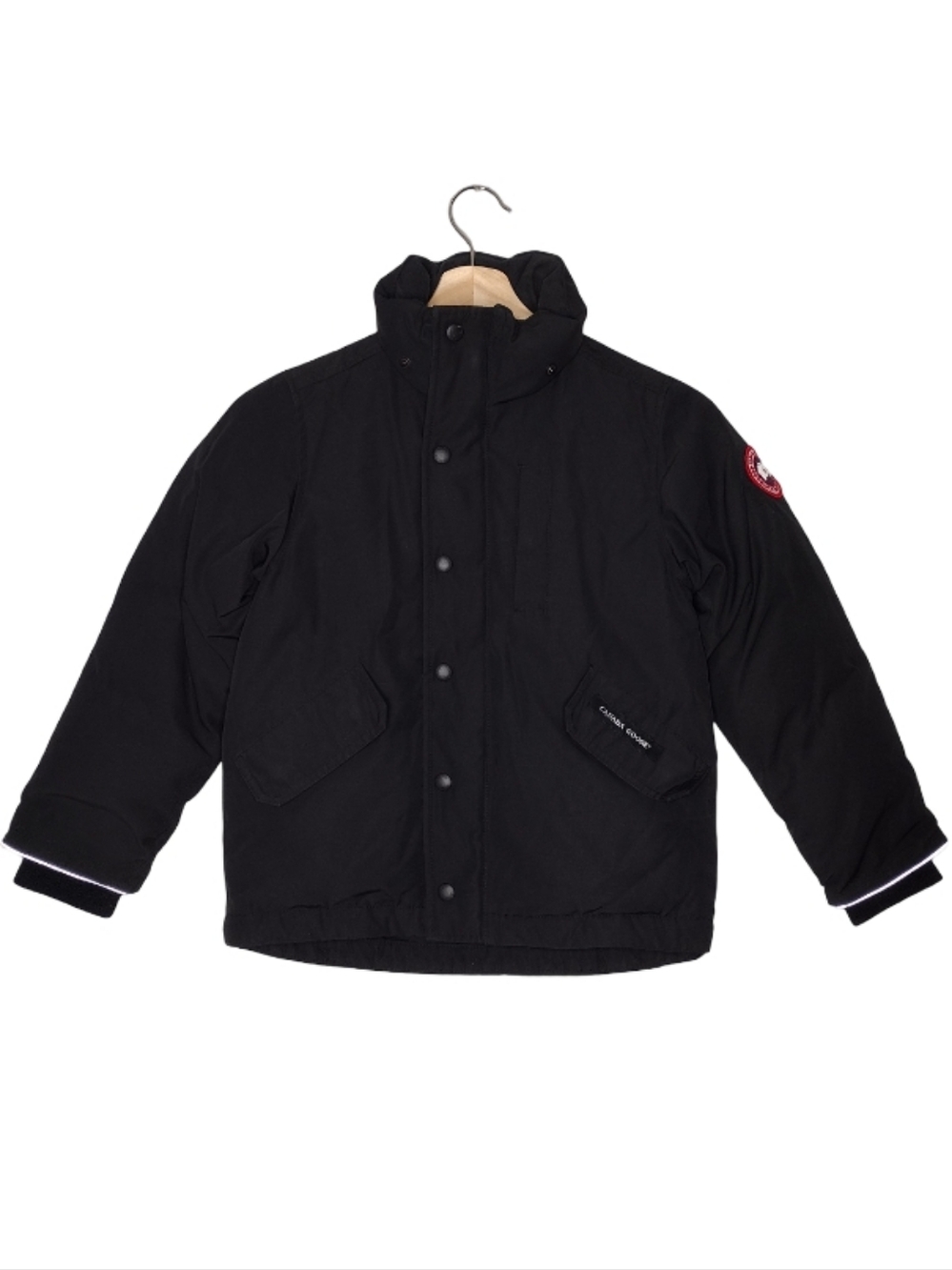Canada Goose Black Snap Button Zipper Puffer Jacket Sz XS